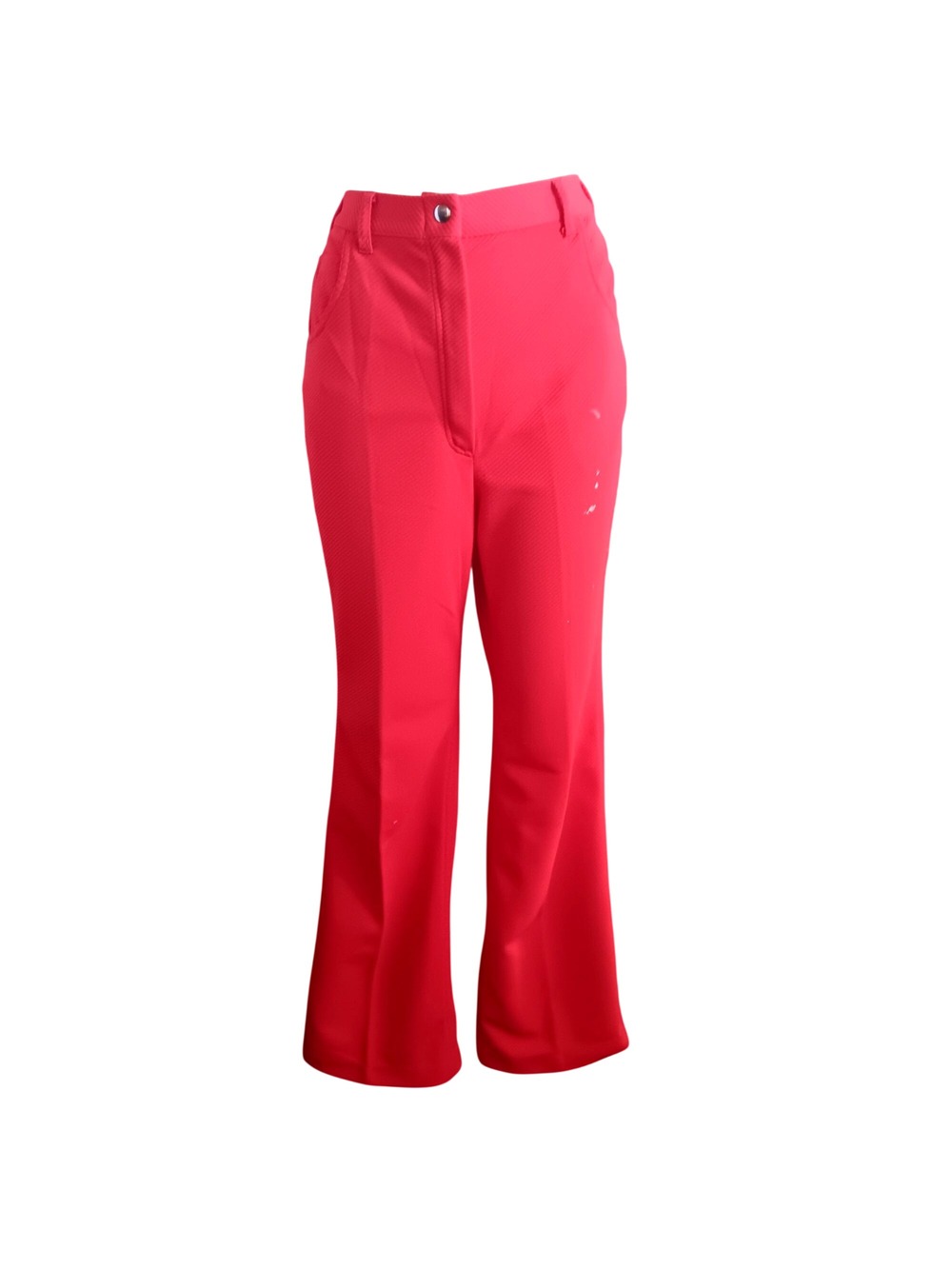 Vintage 1960s 70s Womens sz 12 28x30 Pants Sears Red Polyester Mod KNit